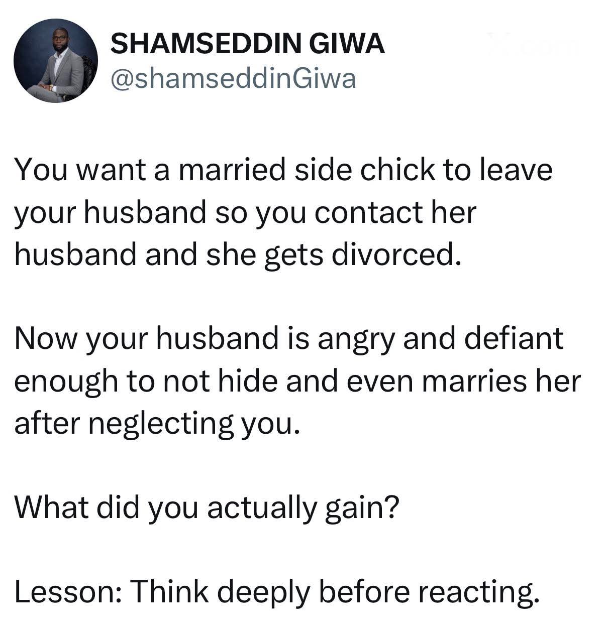 I sent it to her husband and workplace - Nigerian woman reveals what she did after she found s3x video of her husband and his married side chick