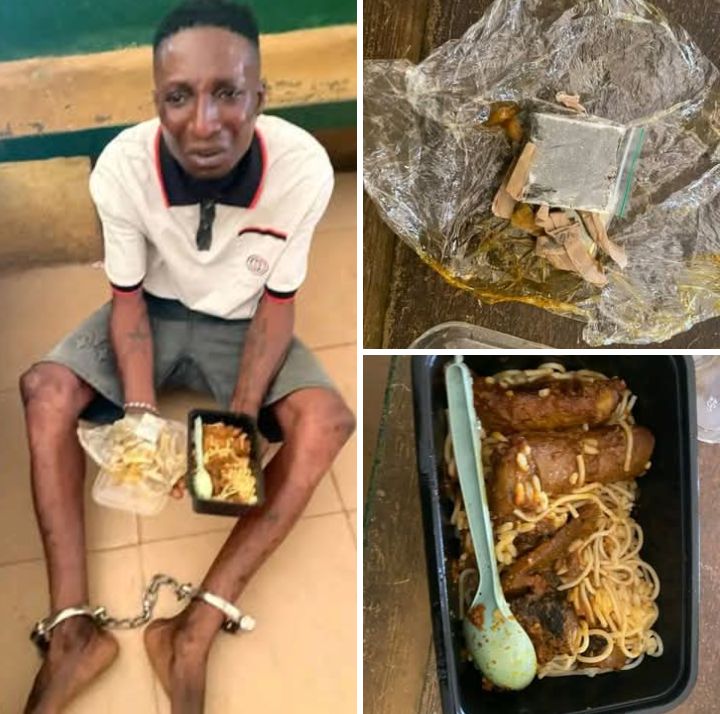 Visitor caught attempting to smuggle illicit drugs concealed in cooked food into Ibadan prison