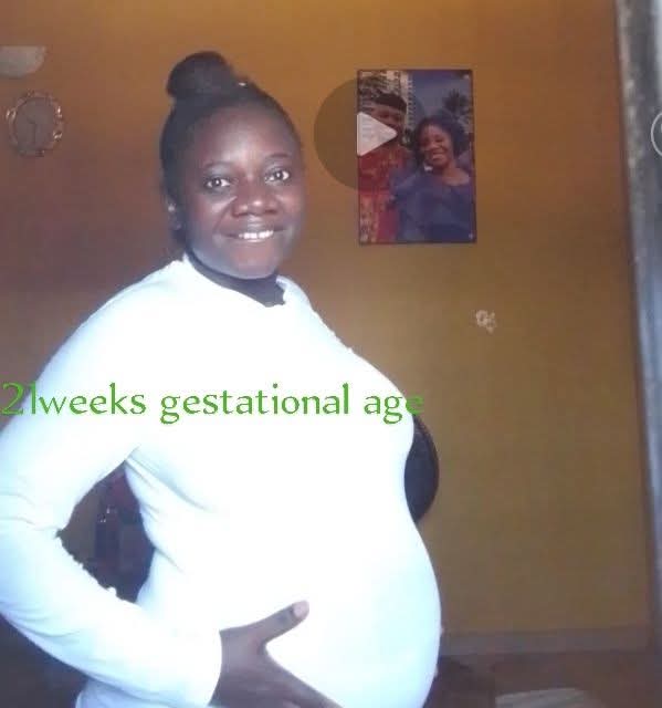 New mother celebrating childbirth