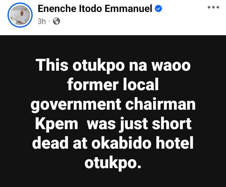 Gunmen assassinate former Benue LG chairman