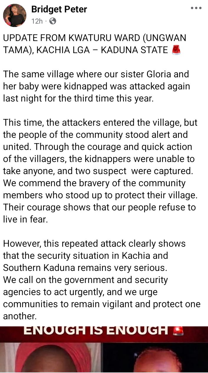 Bandits abduct woman and her child in Kaduna community