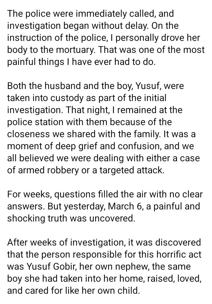 She took him into her home after his mother d!ed and cared for him like her own child - Man mourns family friend m8rdered by her 15-year-old nephew in Kwara