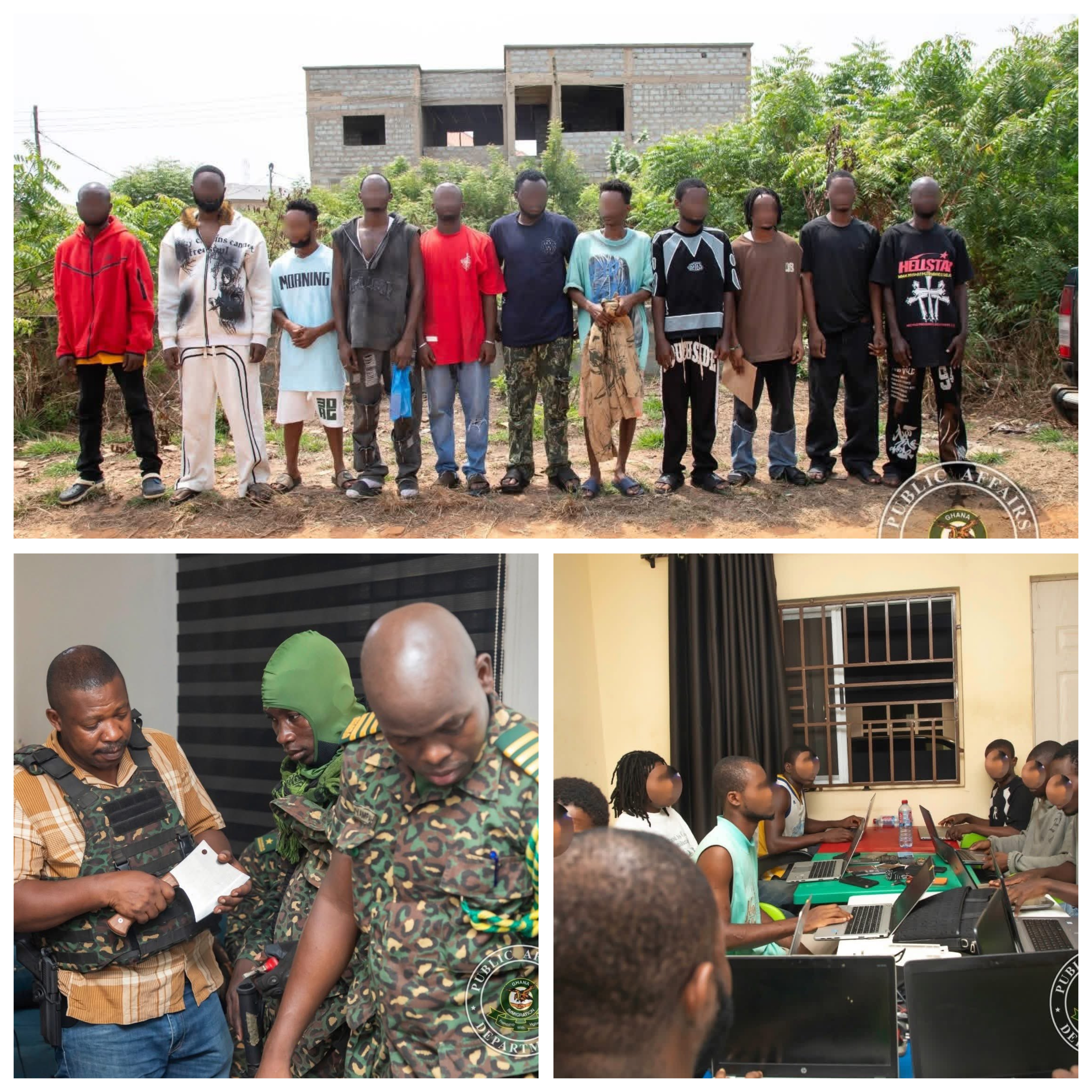 Ghana Immigration arrests 93 Nigerian nationals, rescues 73 abuse victims in major anti-fraud operation