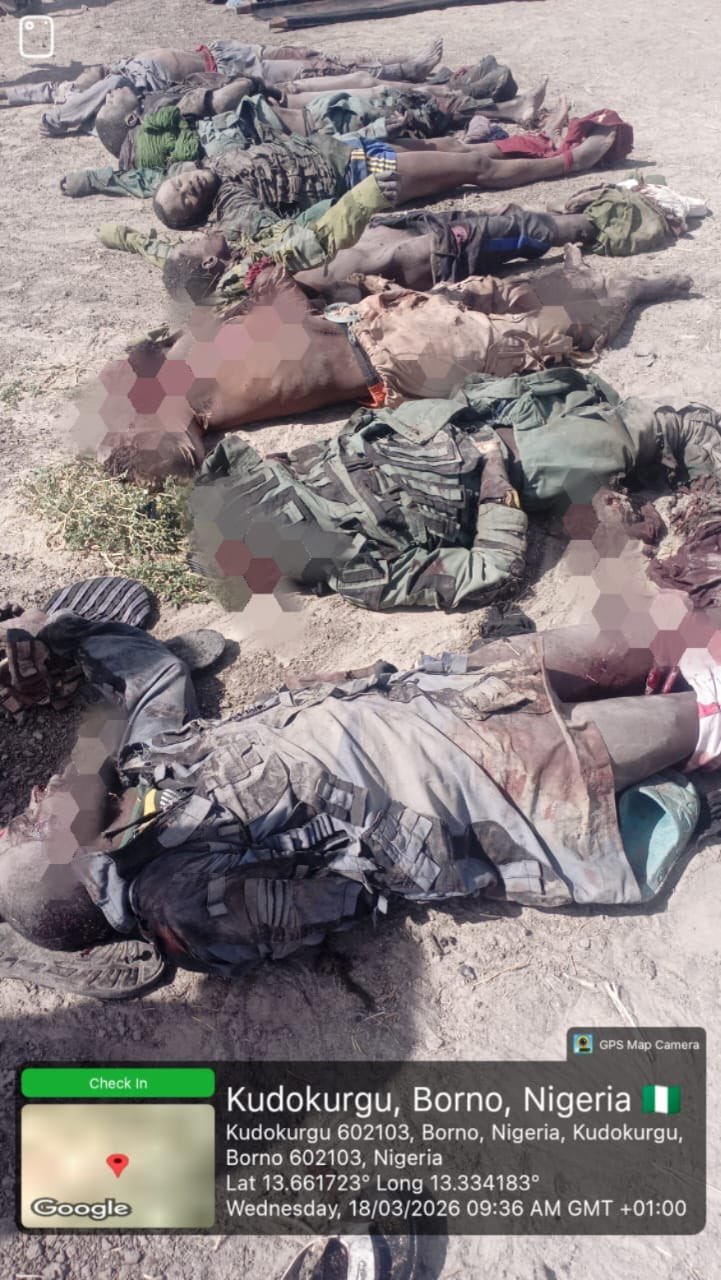 Bodies of 63 ISWAP terrorists recovered after failed attack on military location in Borno