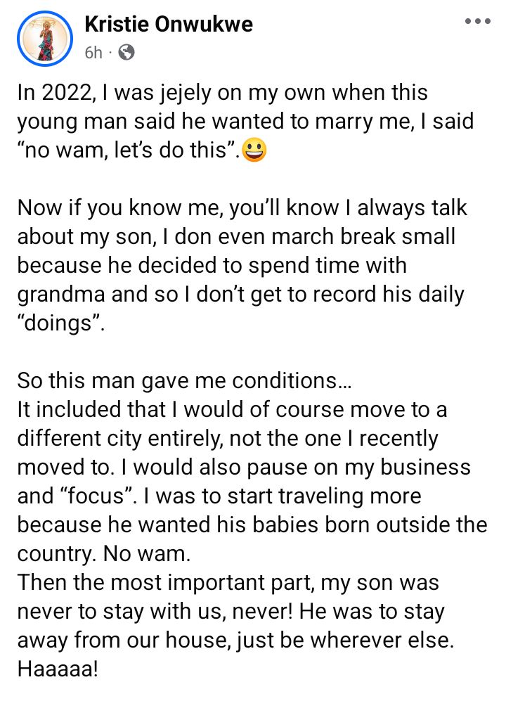 He said my son would never stay with us - Nigerian single mom reveals why she turned down a marriage proposal