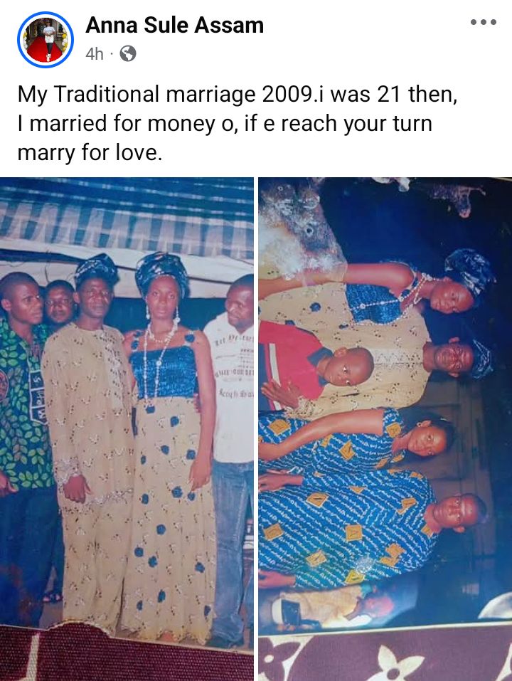 I married for money. When it gets to your turn, marry for love - Nigerian woman says