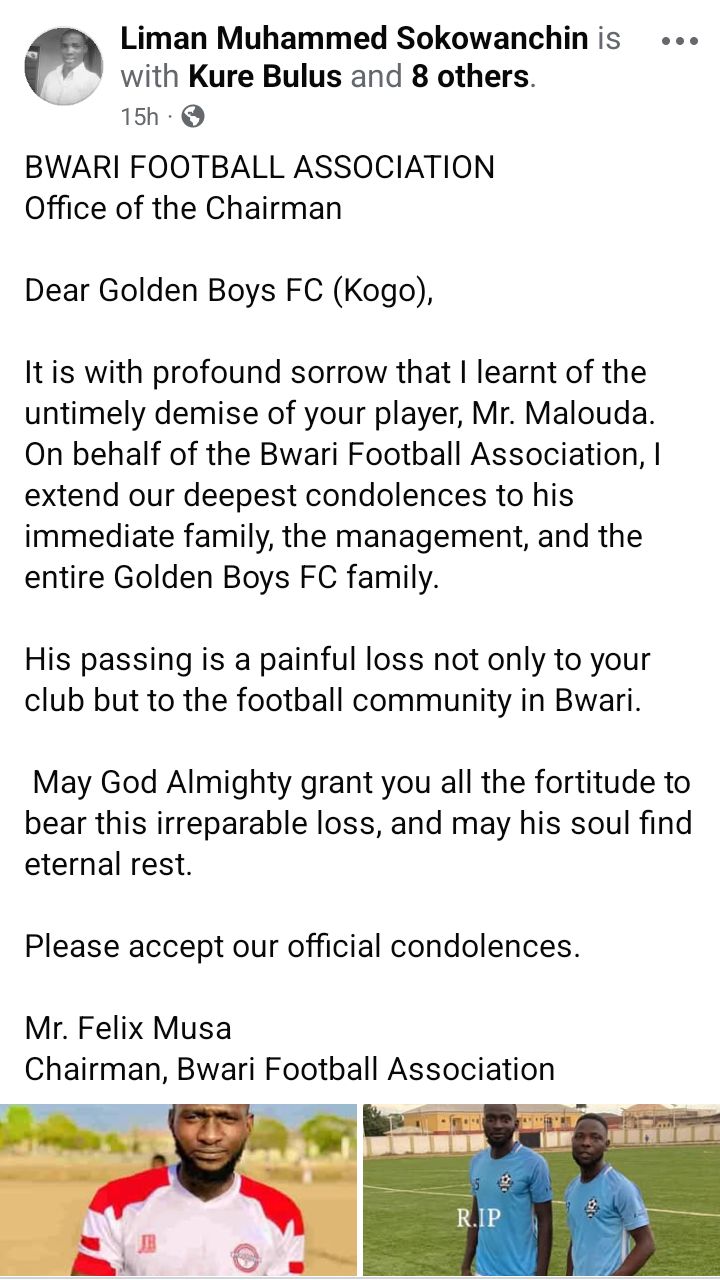 Corps member d!es after collapsing on football pitch