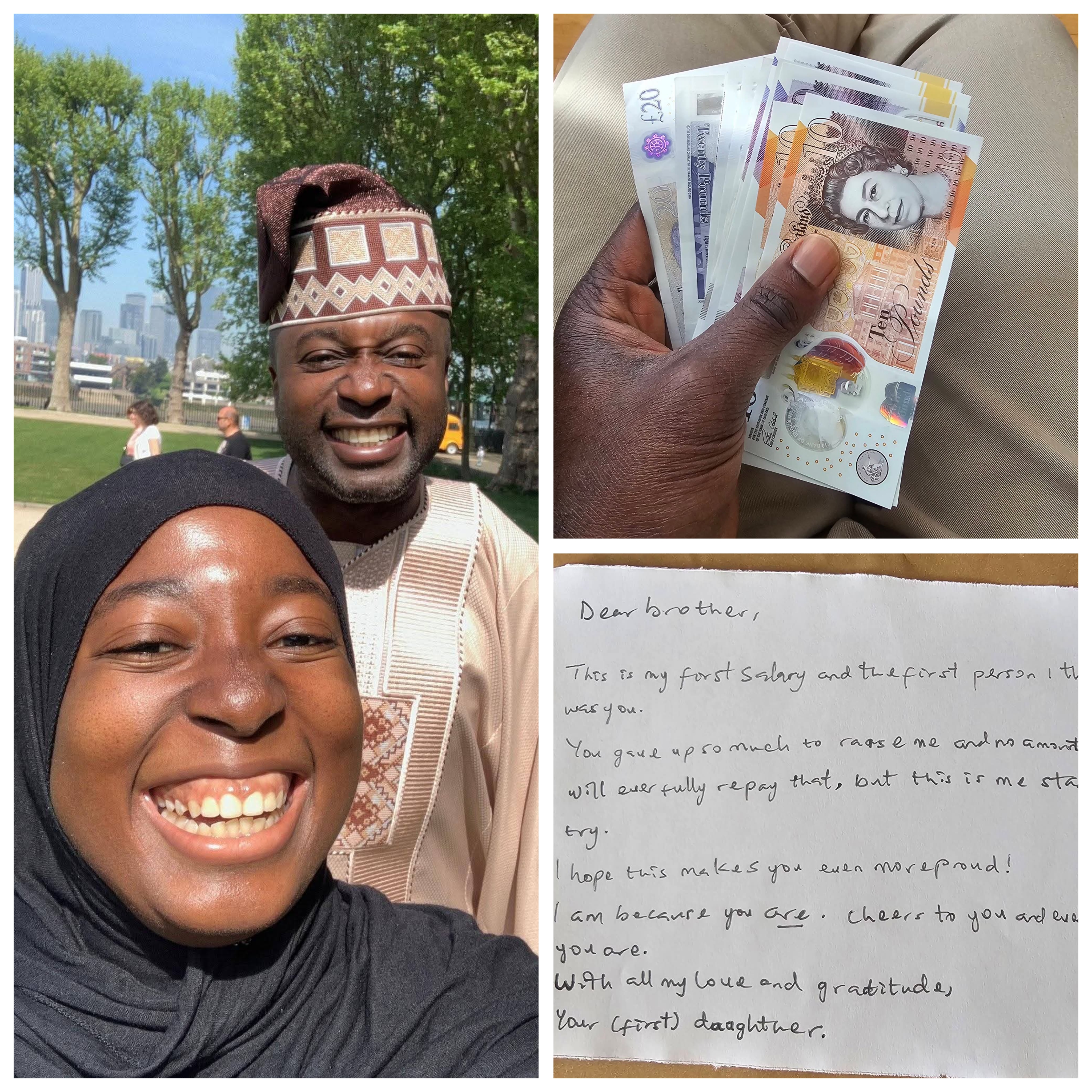 Invest in your family - Nigerian man advises people after his sister gave him part of her first salary