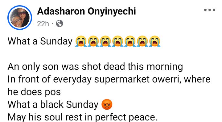 PoS operator shot d3ad by suspected armed robbers in Owerri