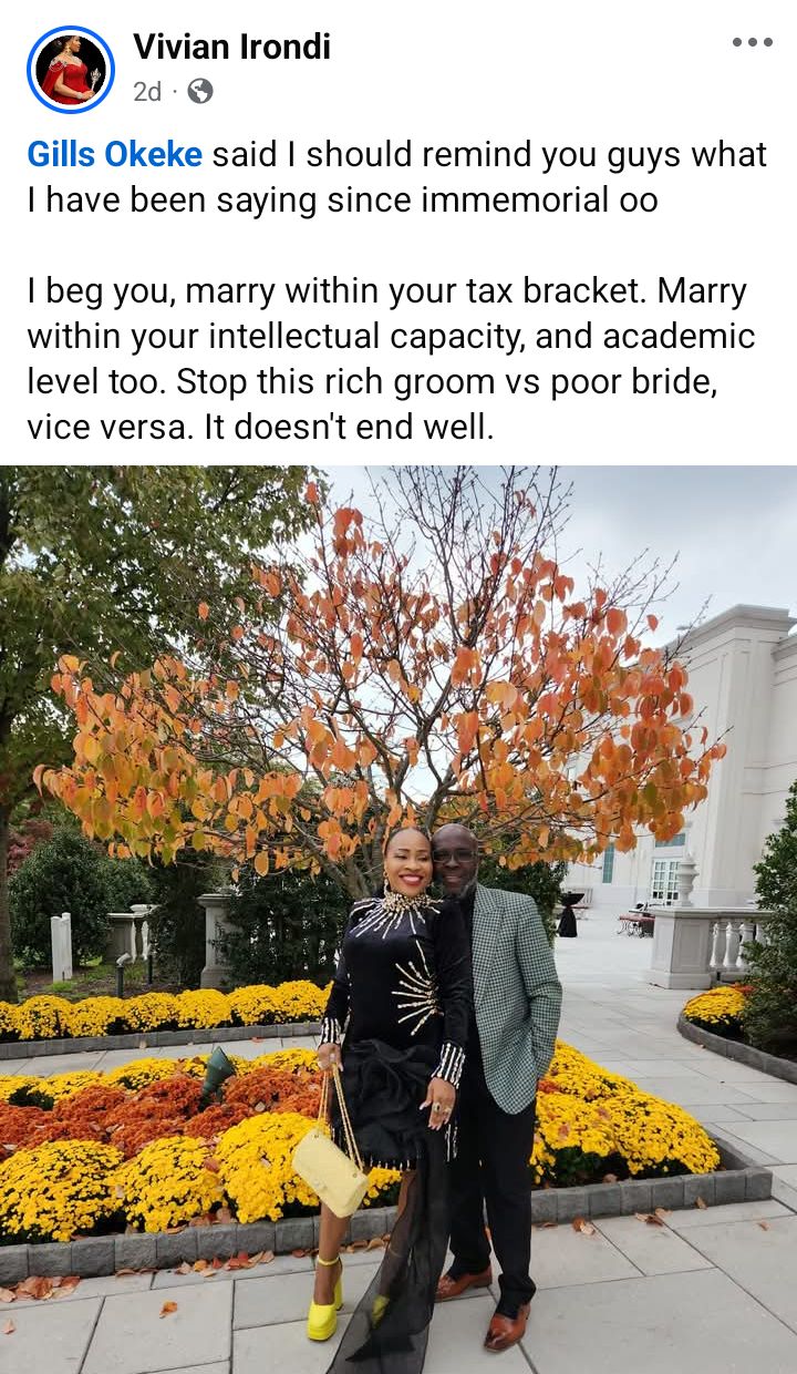 Marry within your tax bracket. This rich groom vs poor bride doesn