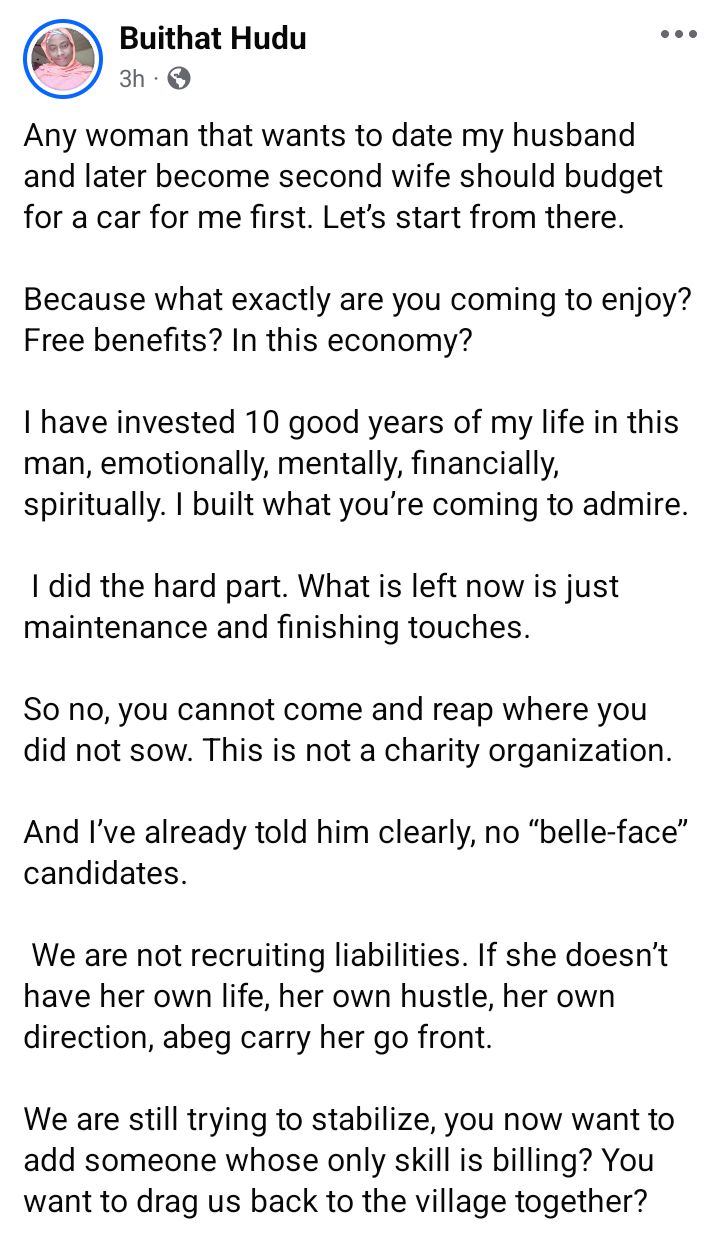 Come with value, not expenses - Nigerian woman tells women seeking to be her husband