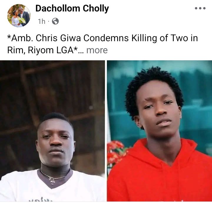 Gunmen k!ll two, injure others in Plateau community