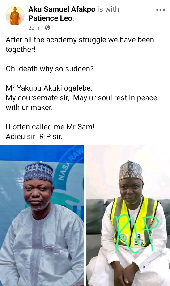 Nasarawa Govt official slumps and d!es in his office