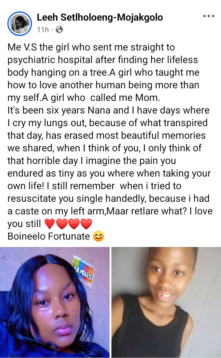 She sent me straight to psychiatric hospital after finding her lifeless body hanging on a tree - Woman mourns her daughter who committed su!cide