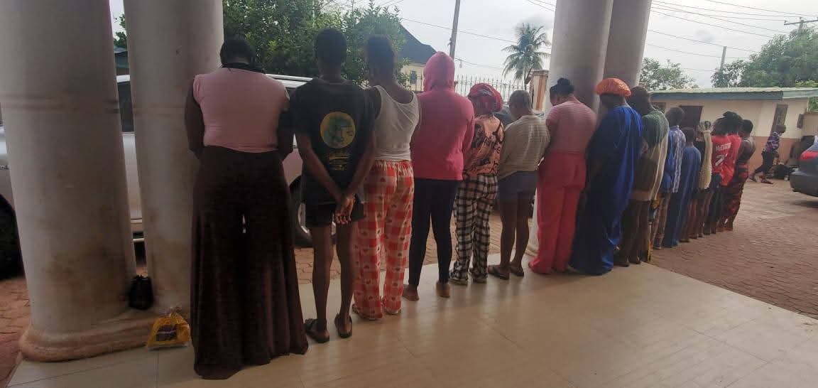 Anambra Govt demolishes brothel, uncovers cache of hard drugs, arrest 20 s3x workers and 18 male customers