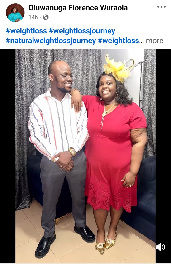 Nigerian woman appreciates husband for his unconditional love while struggling with her weight