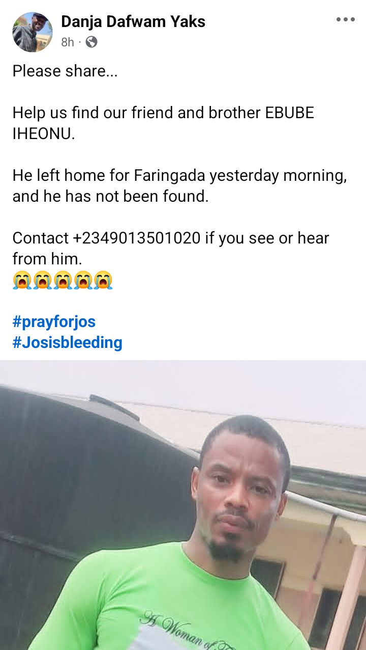 Jos crisis: Body of missing man found in mortuary