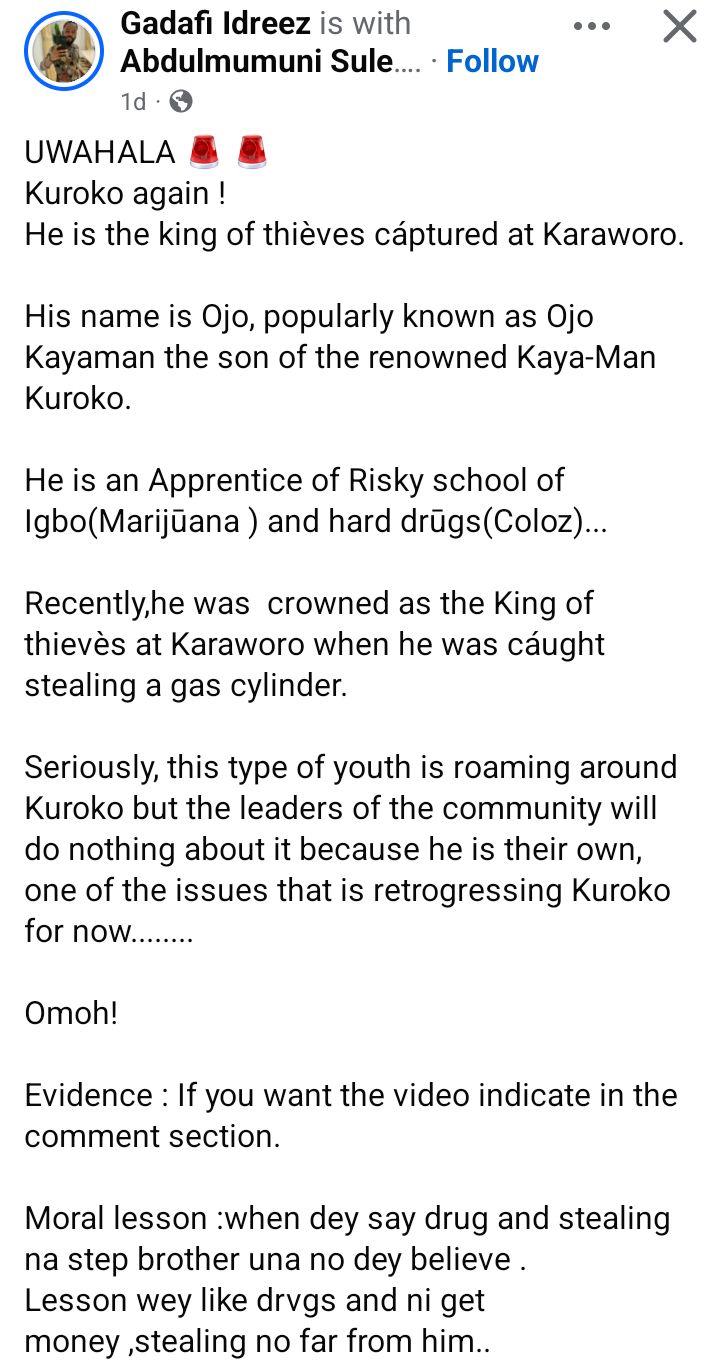 Suspected drug addict crowned 