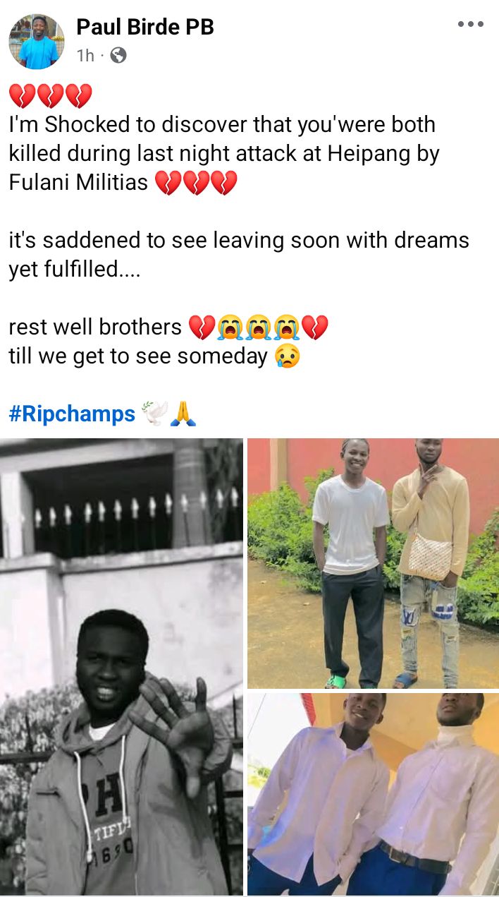 Three youths k!lled in fresh Plateau attack