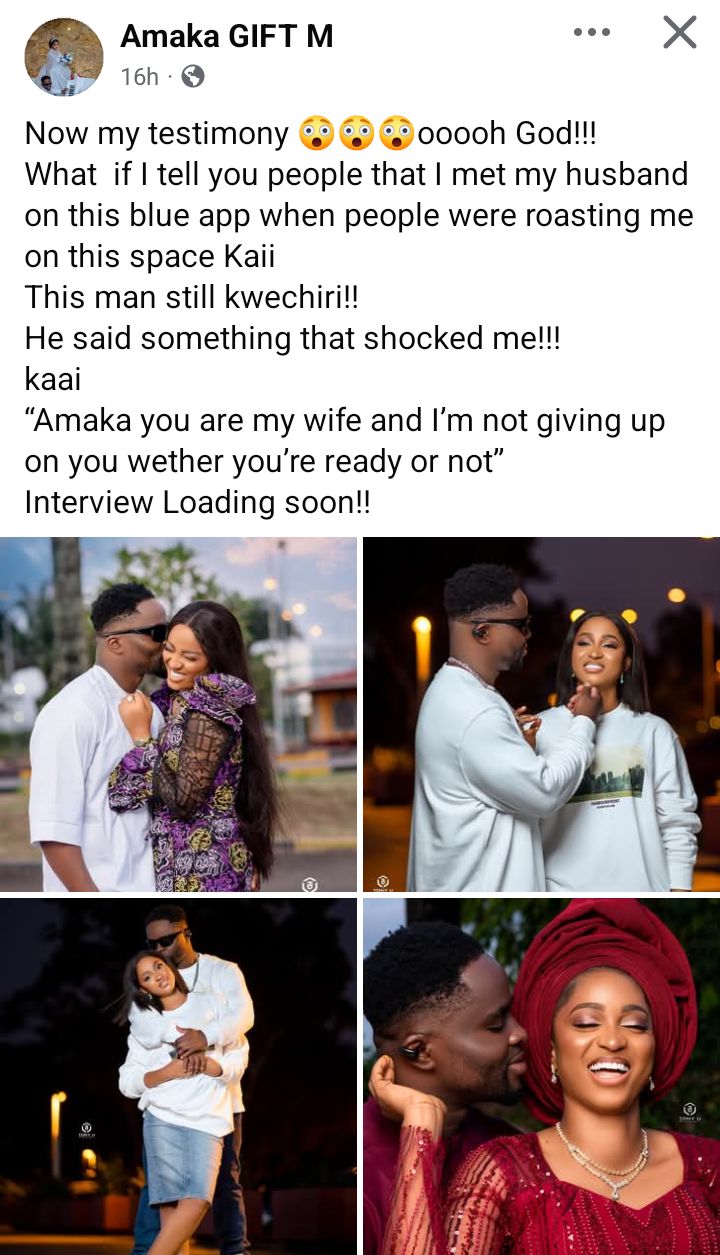 I met my husband when people were roasting me on Facebook - Nigerian gospel singer says 3 years after her alleged ex-fiance accused her of dumping him for another man