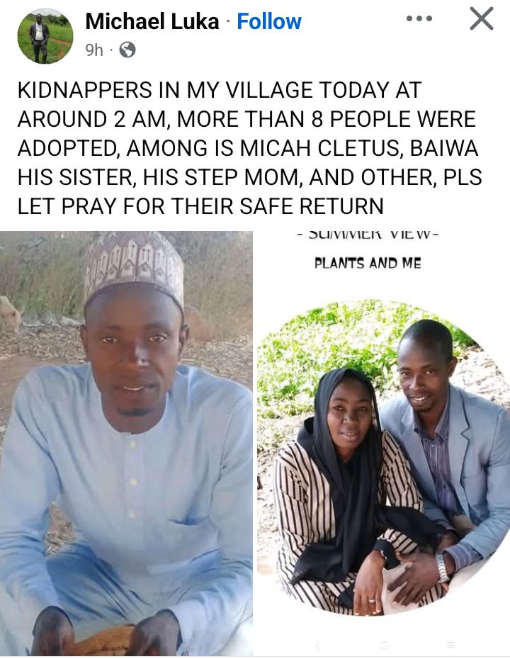 Bandits k!ll one, abduct three family members and 7 others in Kaduna community