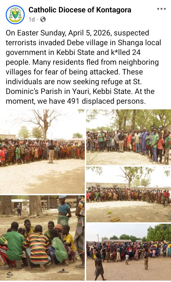 24 Christians and Muslims k!lled, church and mosque razed in Kebbi terrorist attack ? Catholic diocese