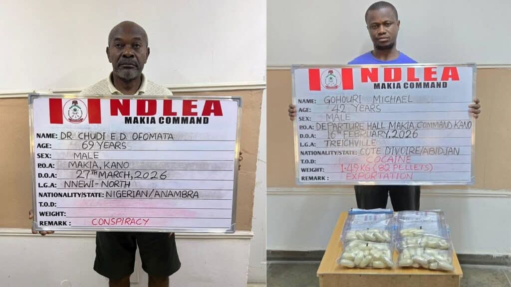 "Nigerian Drug Enforcement Agency Disrupts International Cocaine Trafficking Ring Involving Foreign National"
