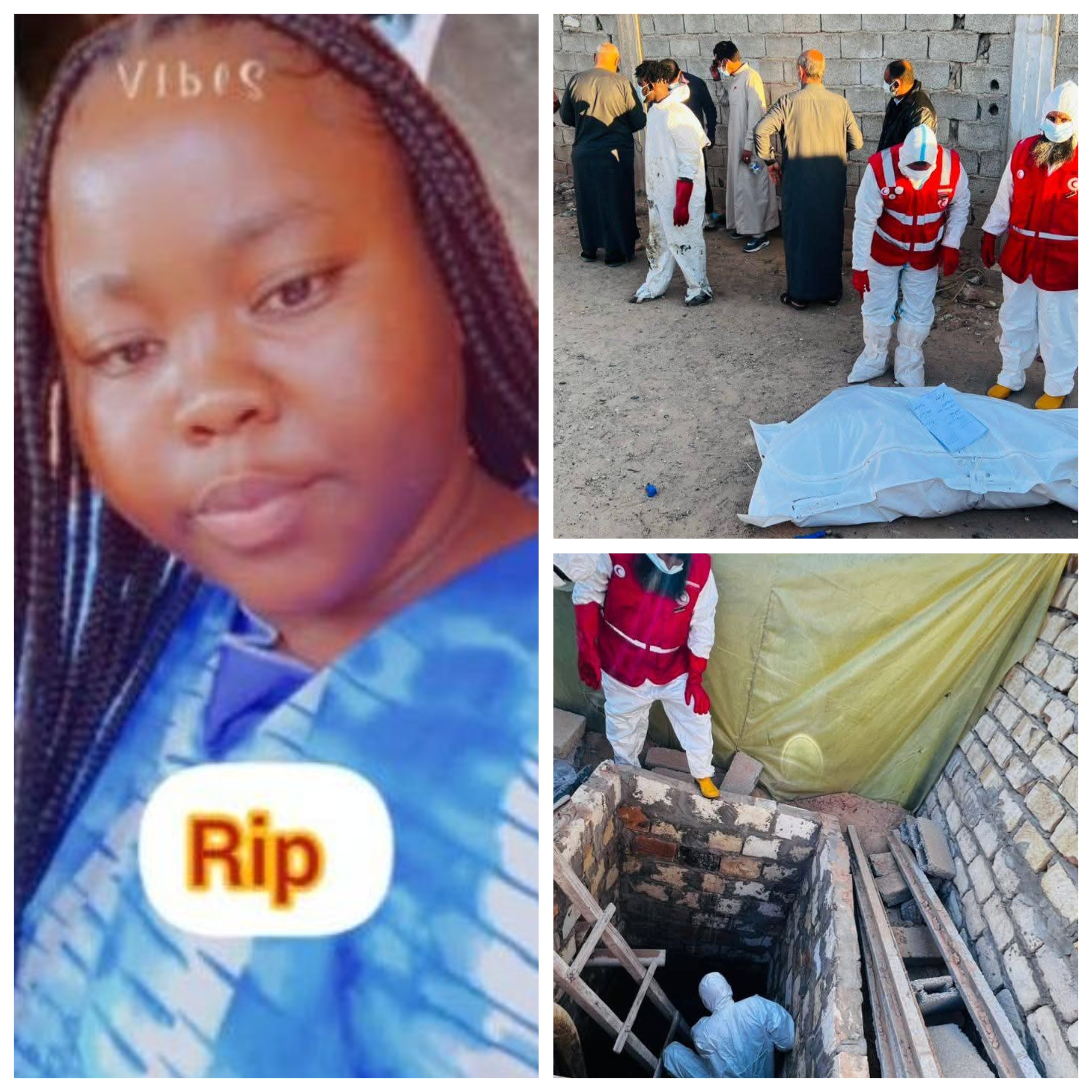 Nigerian woman allegedly m8rdered by her Nigerian boyfriend in Libya, body dumped inside underground septic tank