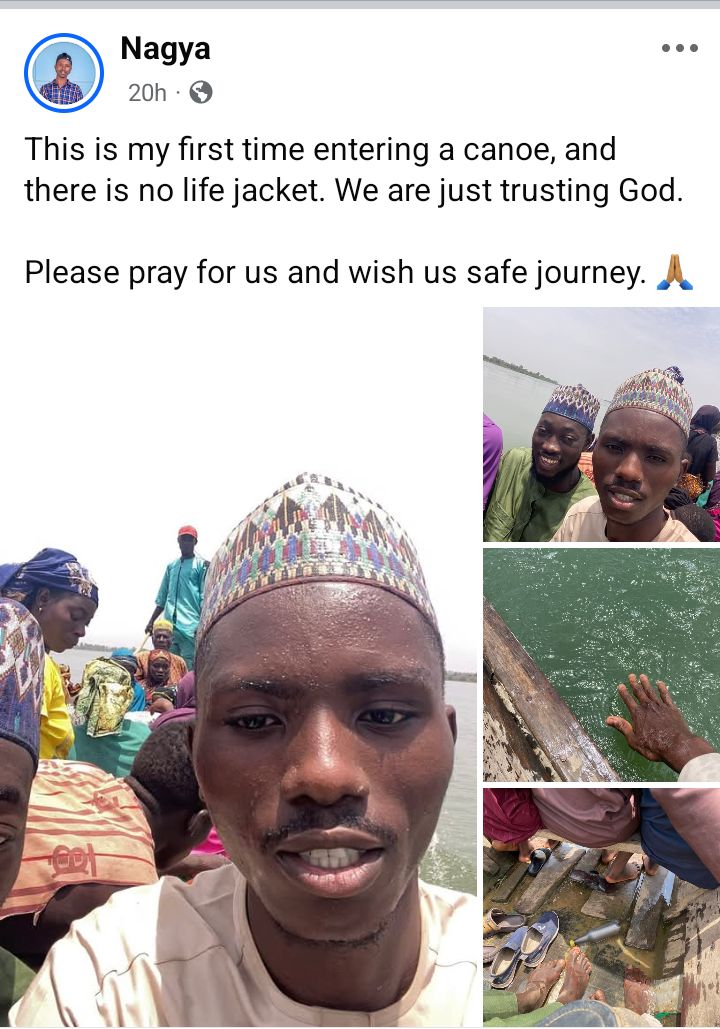 Nigerian Man's Faith Tested as He Embarks on Perilous Boat Journey Without Safety Gear