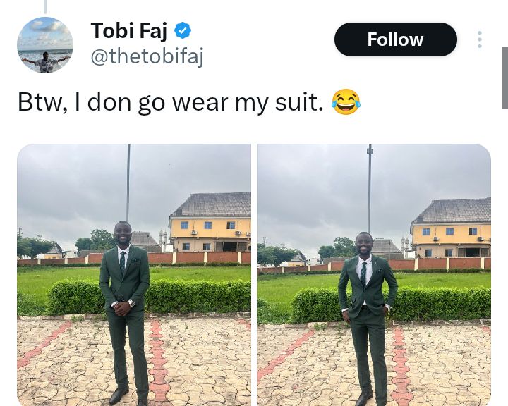 Nigerian man recreates childhood photo with his sister on her wedding day