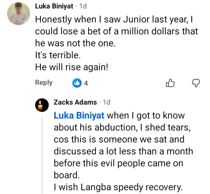 Before and after photos of Nigerian man who regained freedom after 9 months in bandits