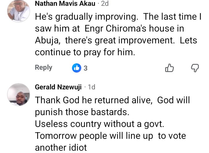 Before and after photos of Nigerian man who regained freedom after 9 months in bandits