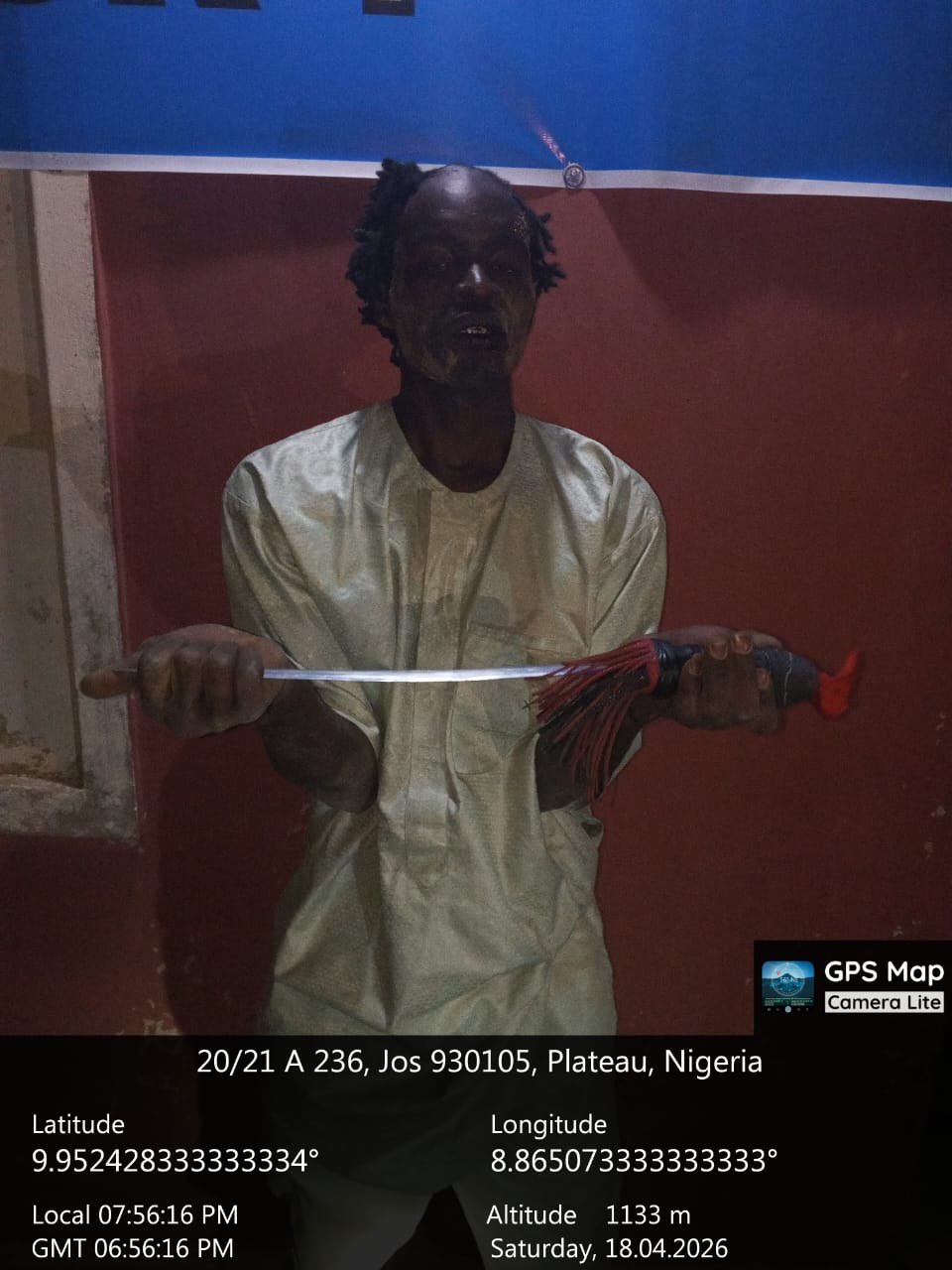 Suspected criminal arrested for st@bbing police inspector in Jos