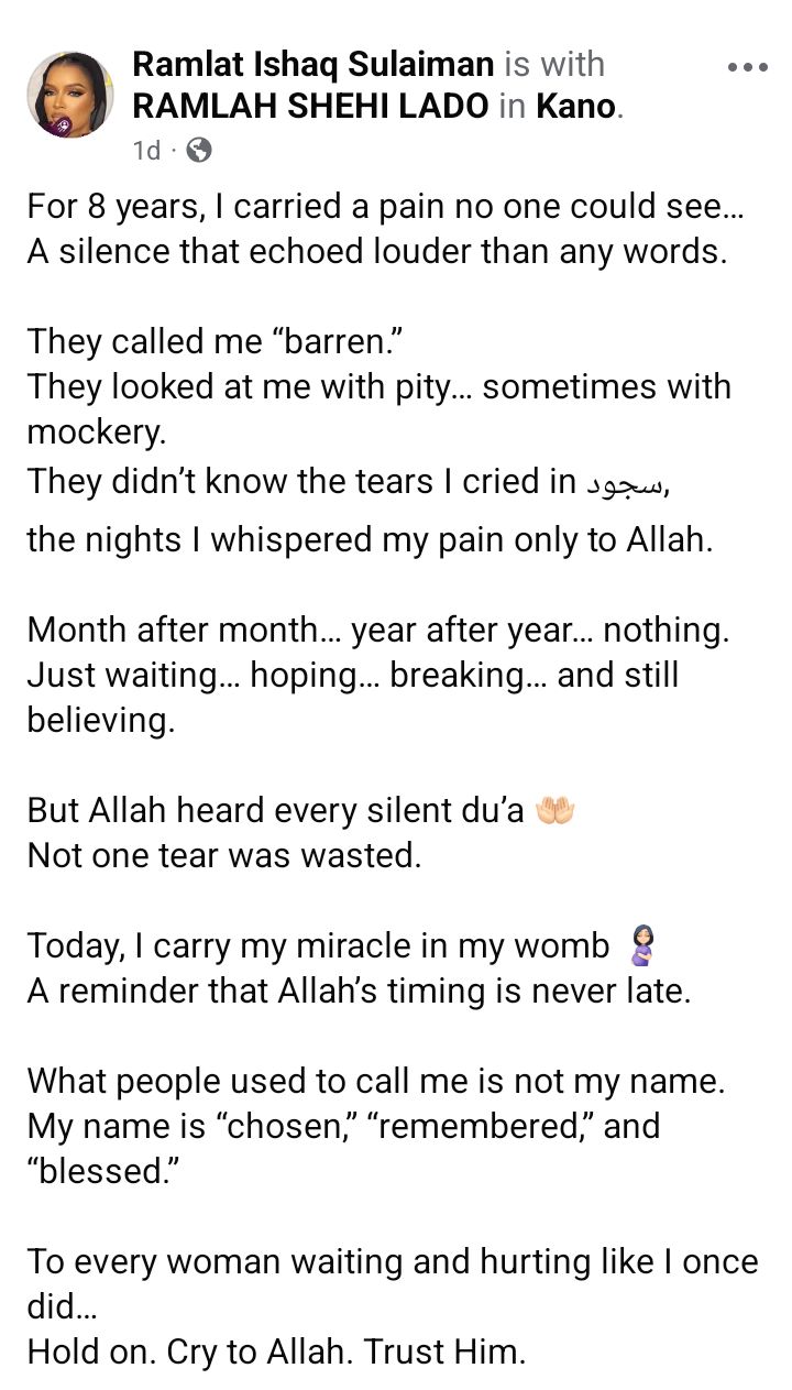 They called me barren, looked at me with pity and mockery - Nigerian woman writes as she conceives after 8 years of waiting