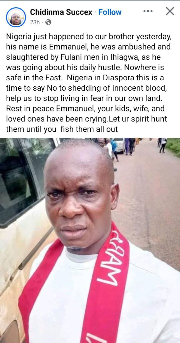 Armed herdsmen k!ll commerical motorcyclist, kidnap female FUTO student in Imo