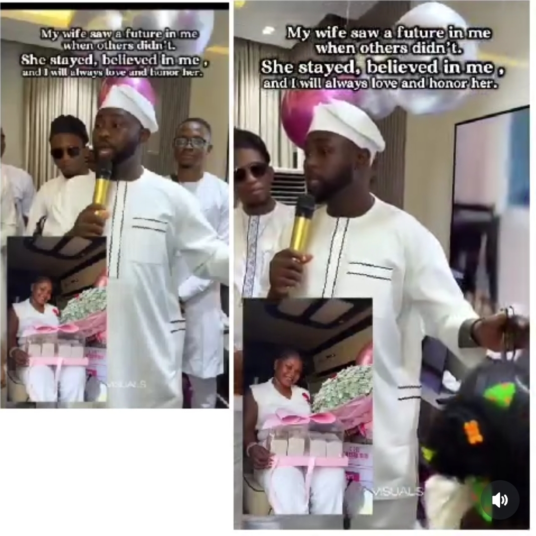 ?I borrowed clothes for my introduction and lived in a face-me-I-face-you, but she stayed? ? Man appreciates wife for standing by him before wealth