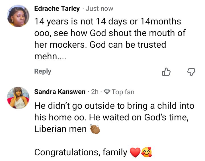 Pastor and his wife celebrate as they welcome first child after 14 years of waiting