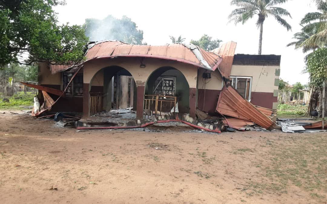 Nigerian woman places curse on members of community that razed her late uncle