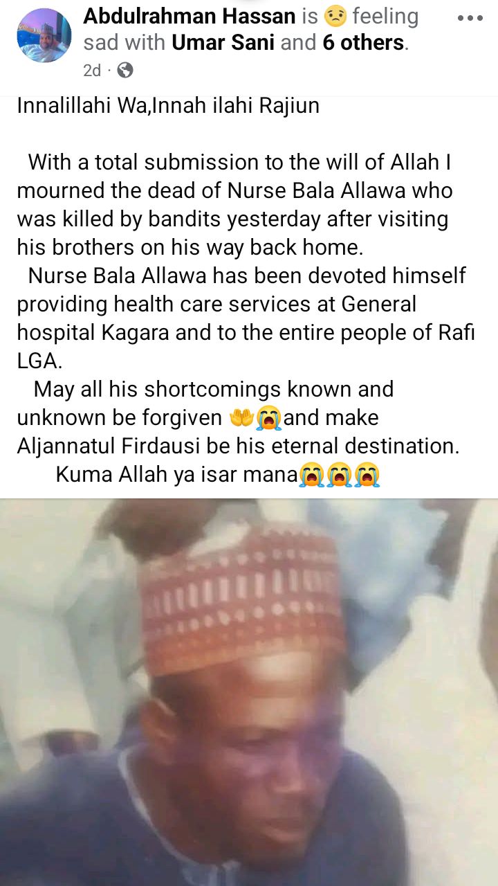 Terrorists k!ll nurse and four farmers in Niger State