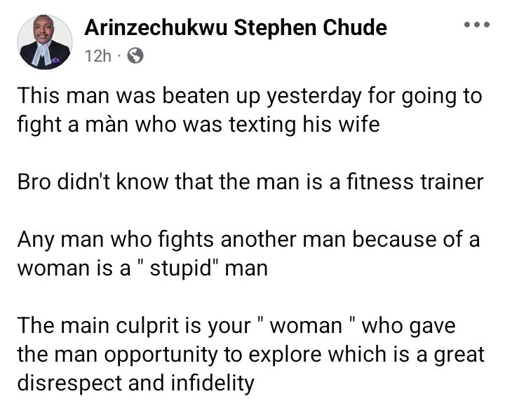 Nigerian lawyer narrates how man was beaten up by fitness trainer he accused of texting his wife