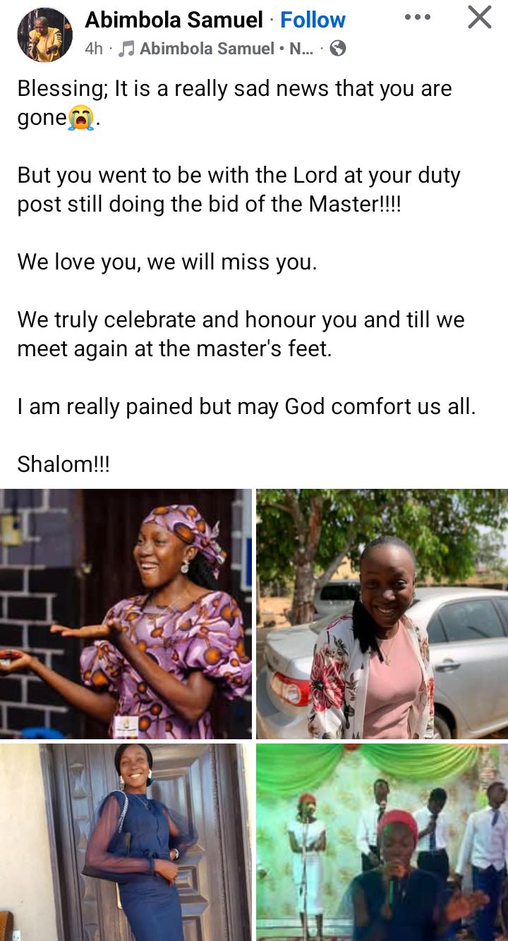 Young reportedly woman slumps and d!es while singing on altar in Minna church