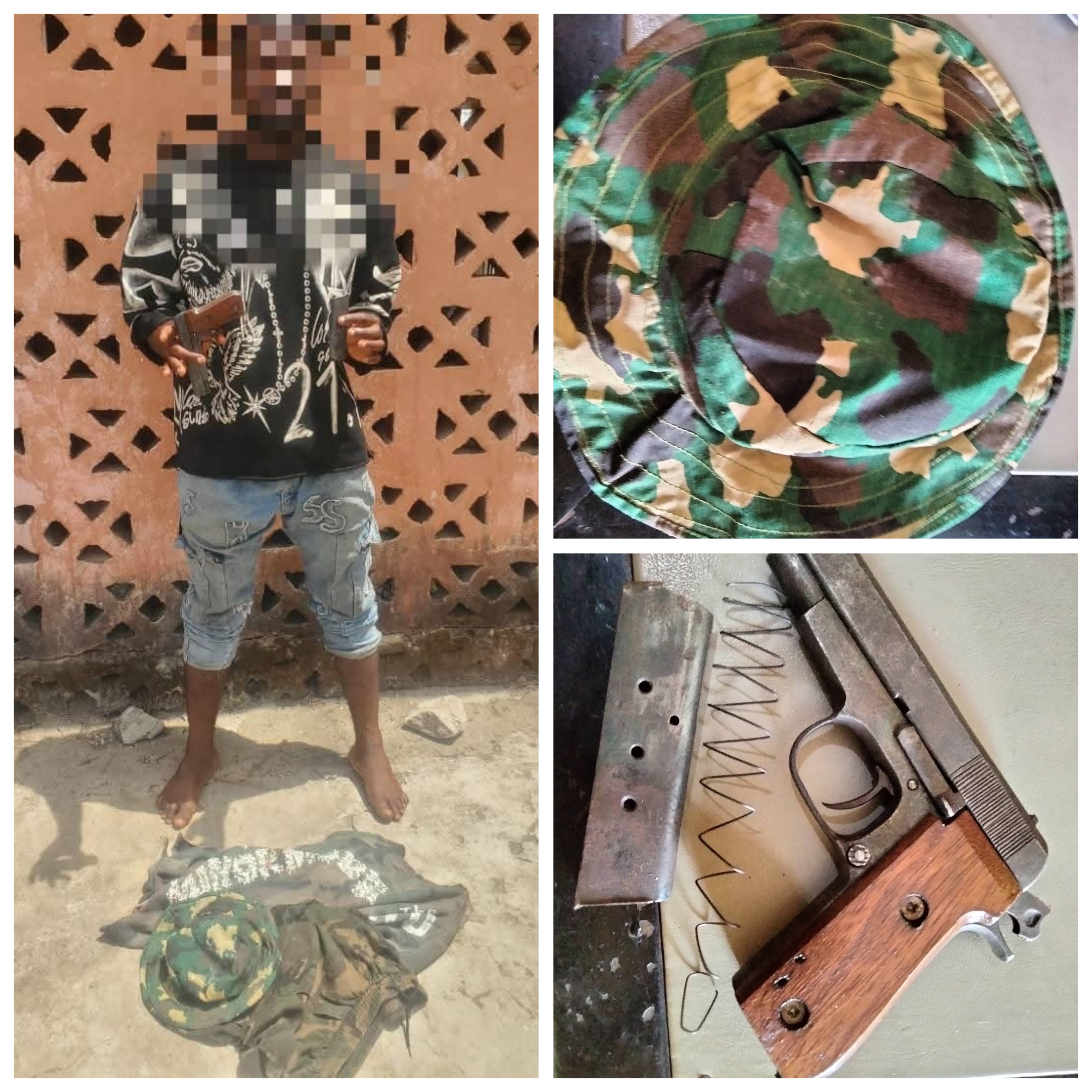 Suspected cultist arrested with firearm and military camouflage in Niger State