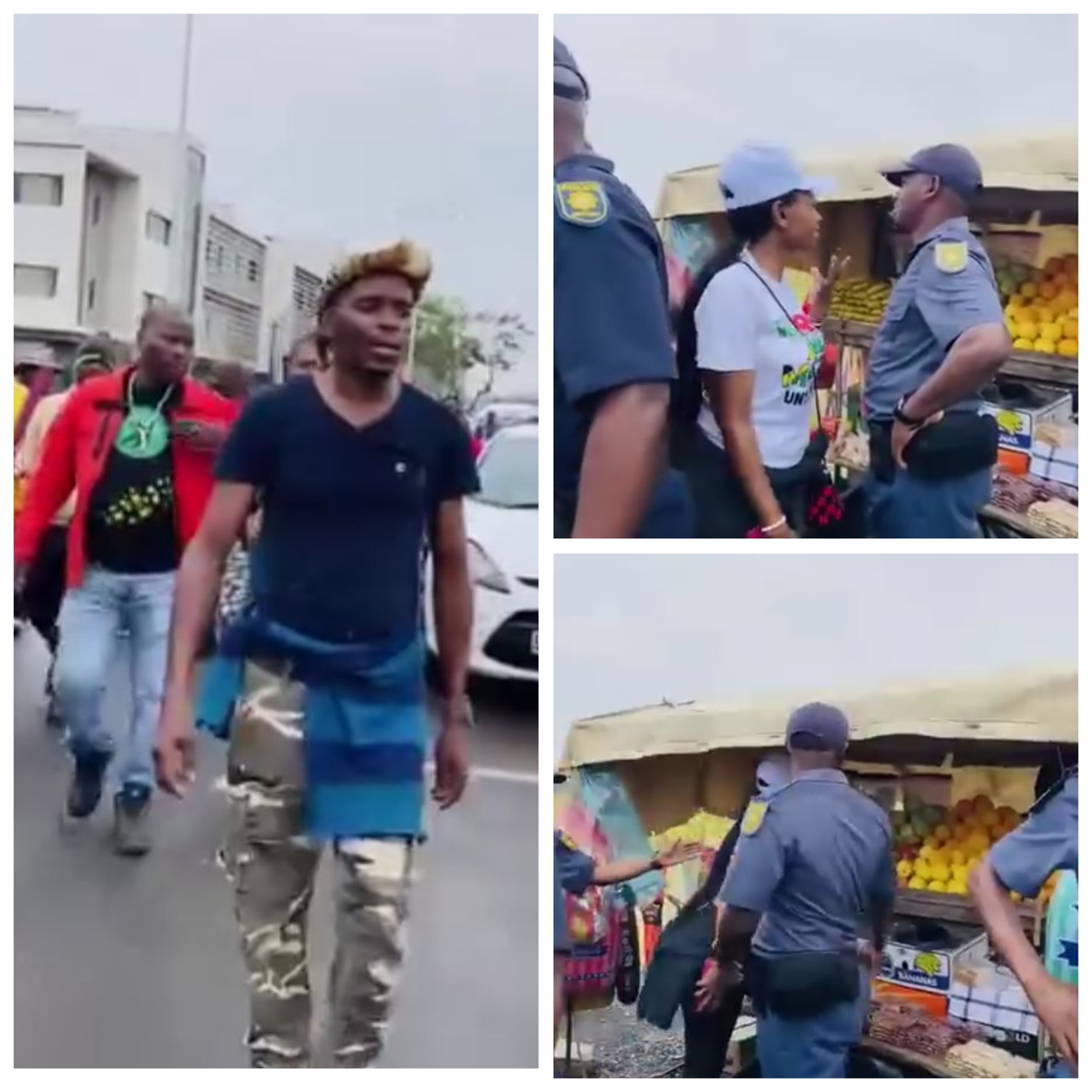 Police stop South Africans trying to attack makeshift stand of Mozambican woman selling fruits and vegetables