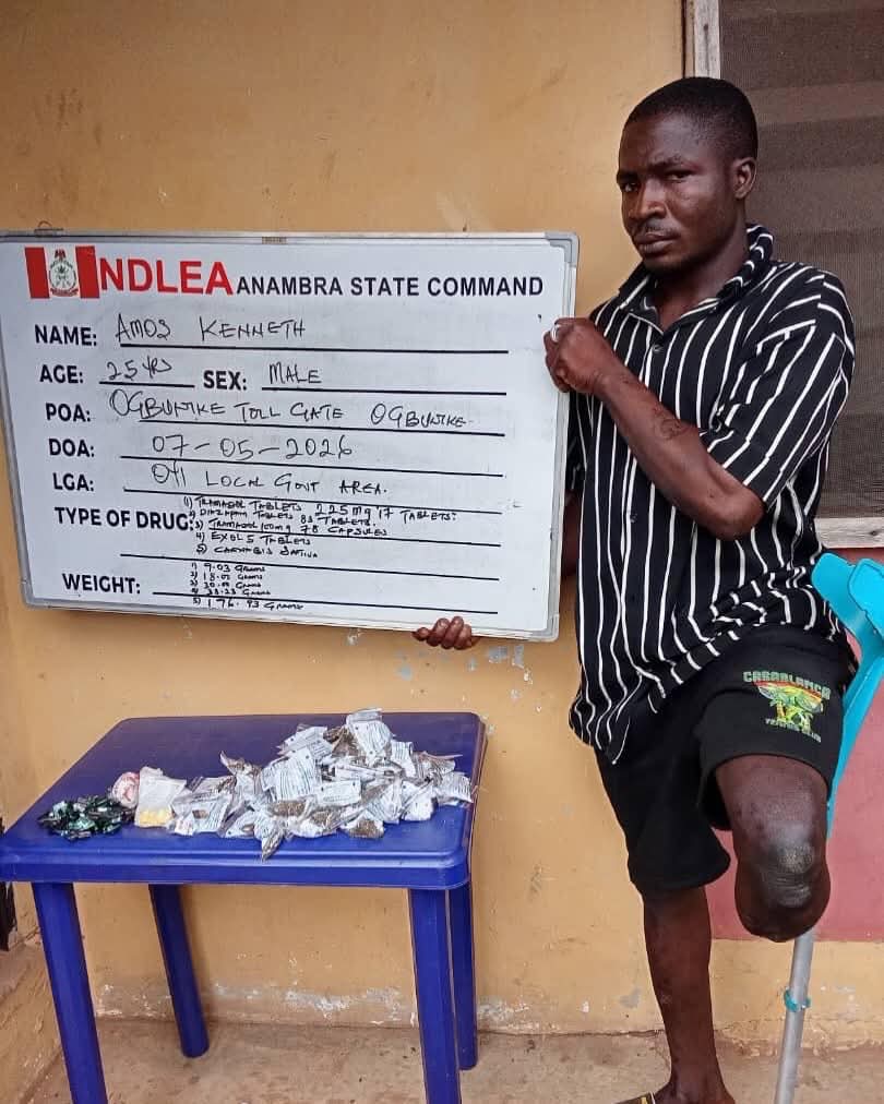 Three persons with disability arrested for drug trafficking in Anambra and Kwara