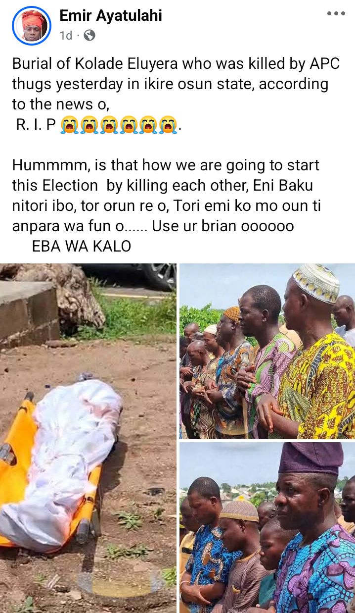 Gunmen k!ll Osun Accord Party women leader?s son