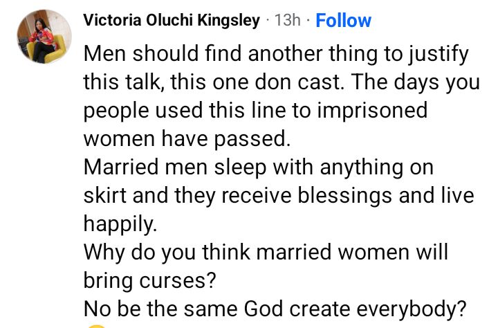 In Igbo tradition, sleeping with another man