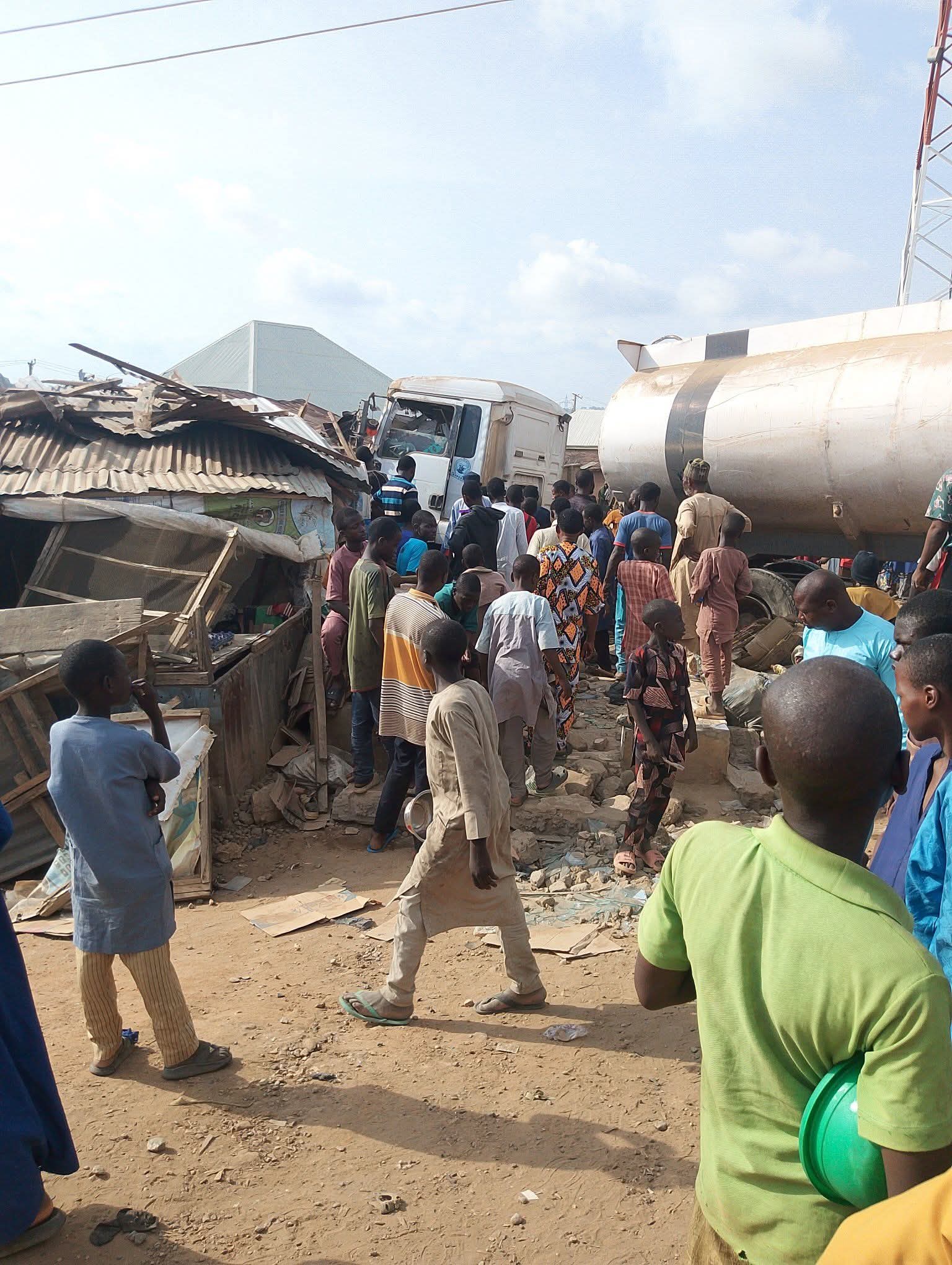 Tanker crashes into house, k!lls woman and her 10-year-old grandson in Suleja