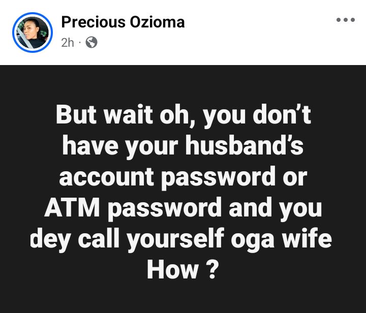 If a man has never given you N1m for simply being a woman then you need to start doing dry fasting to cast bad luck spirits away - Nigerian lady says