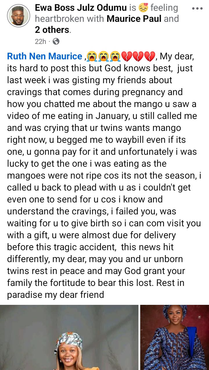 Woman pregnant with twins k!lled by driver fleeing from VIO in Jos