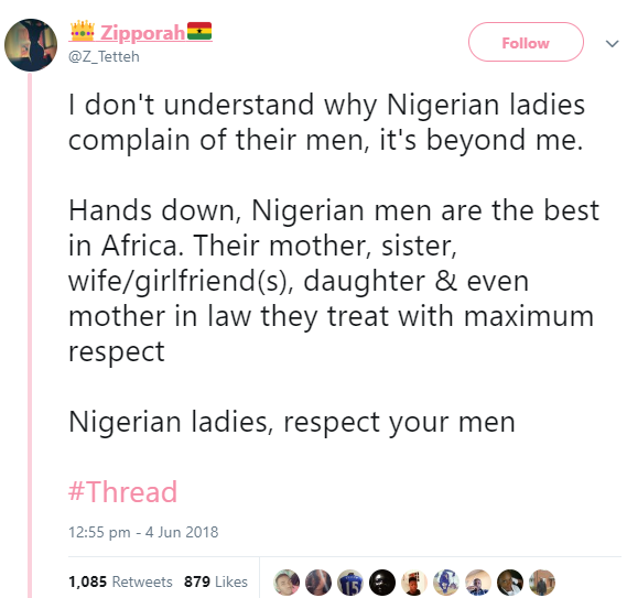 Ghanaian woman says Nigerian men are the best in the whole of Africa and gives reasons but Nigerian women don't agree! Lol